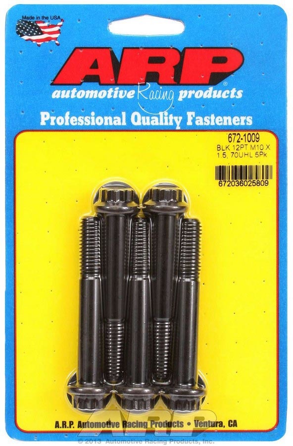 Auto Racing Products 672-1009 Bolt Kit - 12pt. (5) 10mm x 1.5 x 70mm Auto Racing Products 672-1009