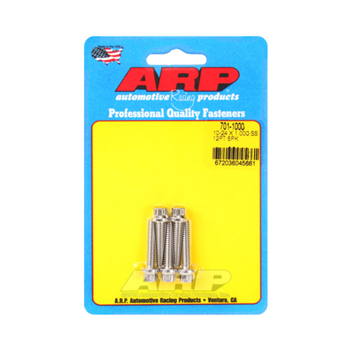 Auto Racing Products 701-1000 Bolt Kit - SS 12pt 5pk 10-24 x 1.000 Auto Racing Products 701-1000
