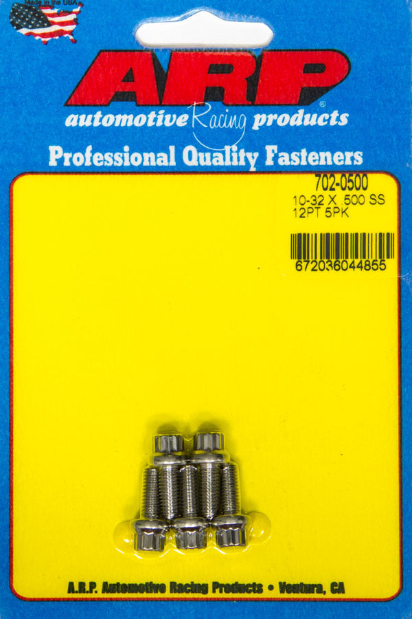 Auto Racing Products 702-0500 S/S Bolt Kit -12pt (5pk) 10-32 x .500 Auto Racing Products 702-0500