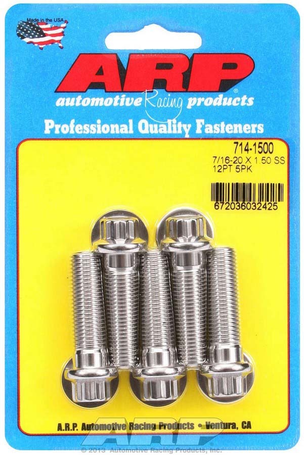 Auto Racing Products 714-1500 Bolt Kit - SS 12pt 5pk 7/16-20 x 1.500 Auto Racing Products 714-1500