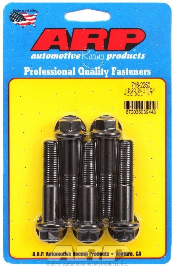 Auto Racing Products 716-2250 Bolt Kit - 6pt. (5pk) 1/2-20 x 2.250 Auto Racing Products 716-2250