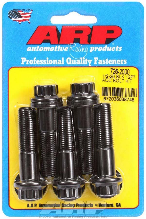 Auto Racing Products 726-2000 Bolt Kit - 12pt. (5pk) 1/2-20 x 2.000 Auto Racing Products 726-2000