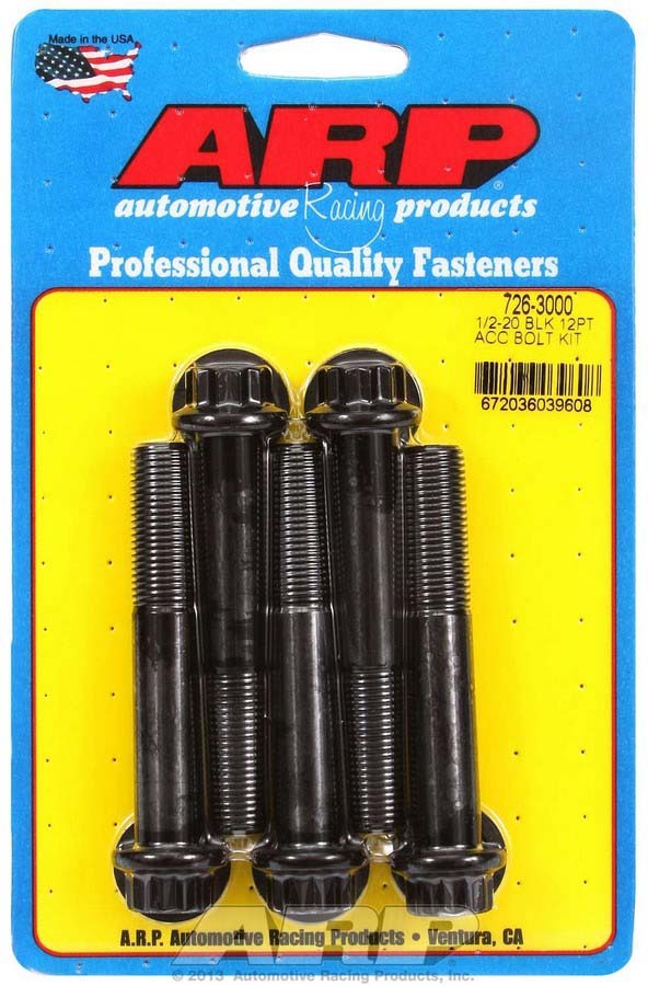 Auto Racing Products 726-3000 Bolt Kit - 12pt 5pk 1/2-20 x 3.000 Auto Racing Products 726-3000