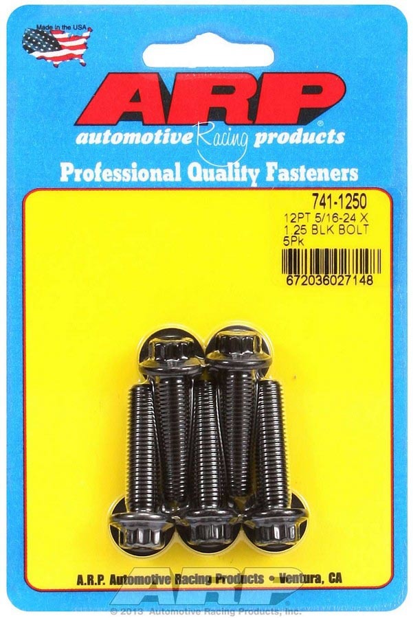 Auto Racing Products 741-1250 Bolt Kit - 12pt. (5) 5/16-24 x 1.250 Auto Racing Products 741-1250