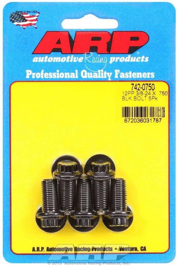 Auto Racing Products 742-0750 Bolt Kit - 12pt. (5) 3/8-24 x .750 Auto Racing Products 742-0750