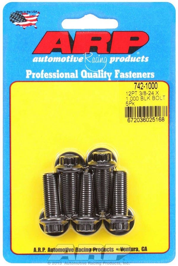 Auto Racing Products 742-1000 Bolt Kit - 12pt. (5) 3/8-24 x 1.000 Auto Racing Products 742-1000