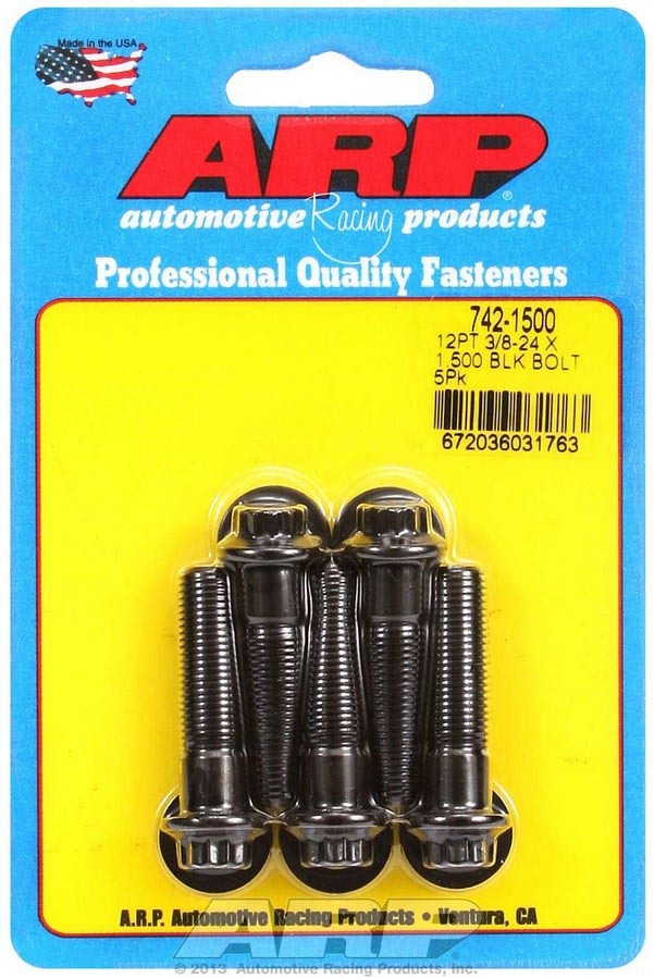 Auto Racing Products 742-1500 Bolt Kit - 12pt. (5) 3/8-24 x 1.500 Auto Racing Products 742-1500