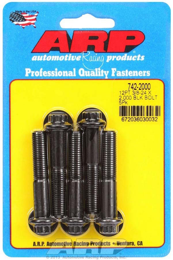 Auto Racing Products 742-2000 Bolt Kit - 12pt. (5) 3/8-24 x 2.000 Auto Racing Products 742-2000