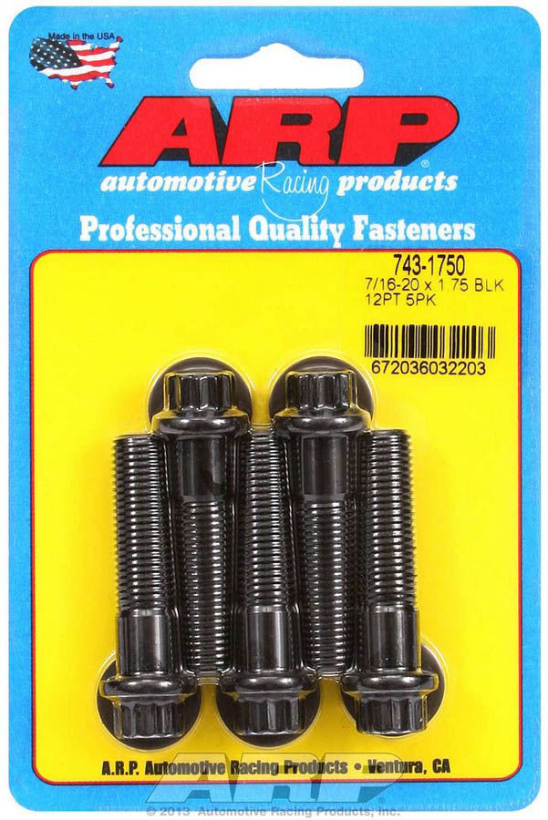 Auto Racing Products 743-1750 Bolt Kit - 12pt. (5) 7/16-20 x 1.750 Auto Racing Products 743-1750
