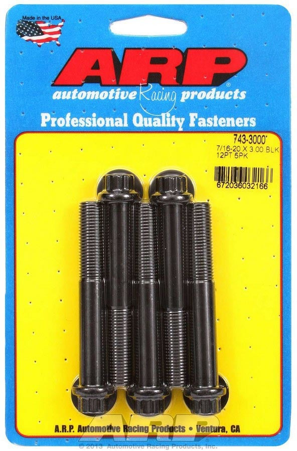 Auto Racing Products 743-3000 Bolt Kit - 12pt. (5) 7/16-20 x 3.000 Auto Racing Products 743-3000