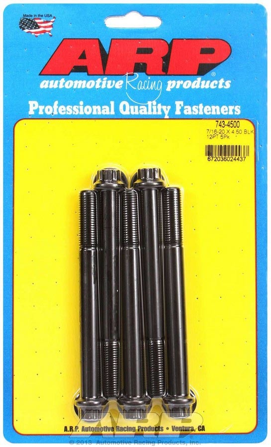 Auto Racing Products 743-4500 7/16-20 x 4.500 12pt Bolt Kit 5pk Auto Racing Products 743-4500