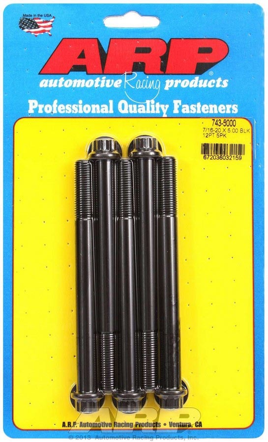 Auto Racing Products 743-5000 Bolt Kit - 12pt 5pk 7/16-20 x 5.000 Auto Racing Products 743-5000