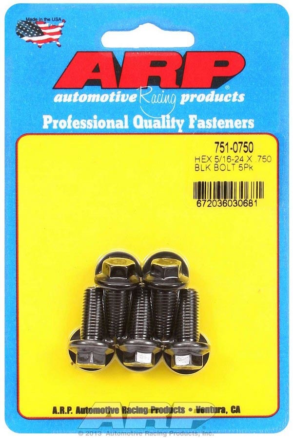 Auto Racing Products 751-0750 Bolt Kit - 6pt. (5) 5/16-24 x .750 Auto Racing Products 751-0750