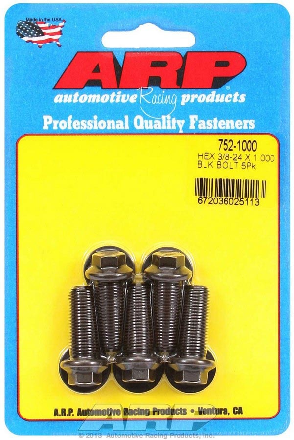 Auto Racing Products 752-1000 Bolt Kit - 6pt. (5) 3/8-24 x 1.000 Auto Racing Products 752-1000