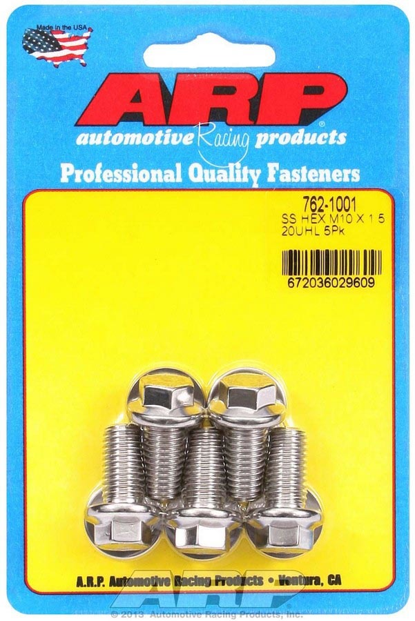 Auto Racing Products 762-1001 S/S Bolt Kit - 6pt. (5) 10mm x 1.5 x 20mm Auto Racing Products 762-1001
