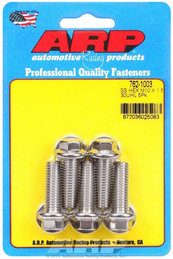 Auto Racing Products 762-1003 S/S Bolt Kit - 6pt. (5) 10mm x 1.5 x 30mm Auto Racing Products 762-1003
