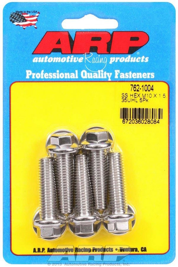 Auto Racing Products 762-1004 S/S Bolt Kit - 6pt. (5) 10mm x 1.5 x 35mm Auto Racing Products 762-1004