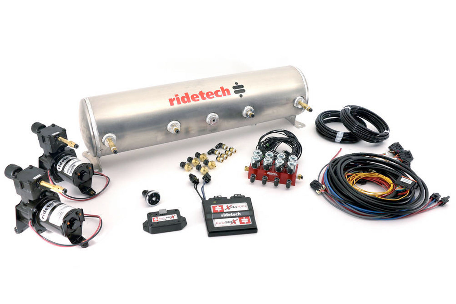Ridetech 30534100 RidePro E5 5 Gallon Dual Compressor 1/4in Valves Ridetech 30534100