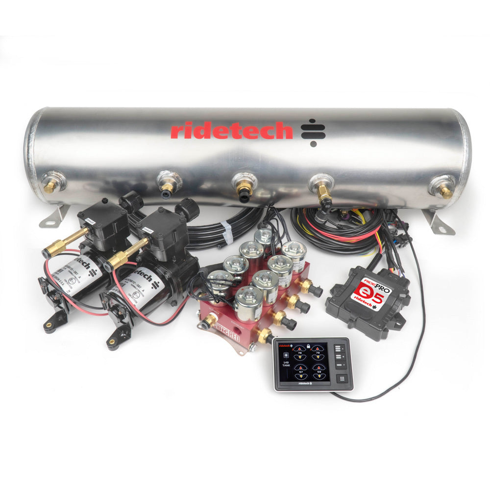 Ridetech 30534700 RidePro E5 5 Gallon Dual Compressor 3/8in Valves Ridetech 30534700