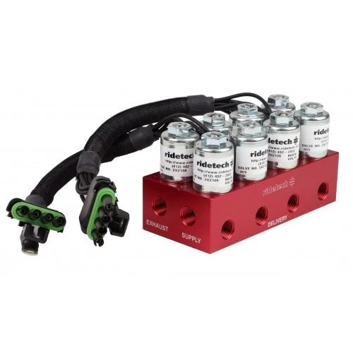 Ridetech 31934001 Air Valve Block RidePro 4-Way with 1/4in NPT Ridetech 31934001