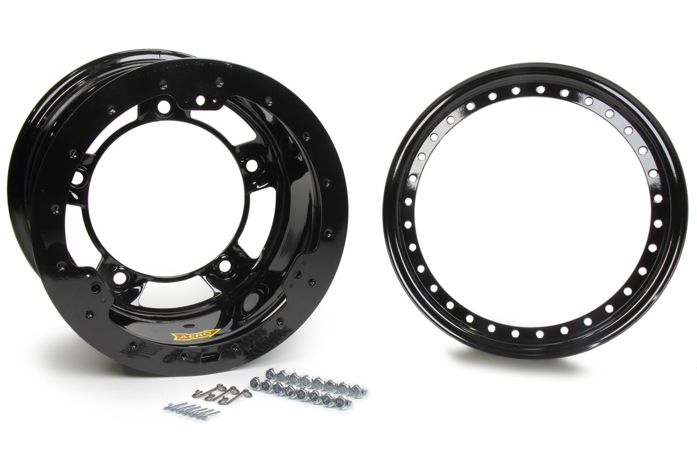 Aero Race Wheels 53-100520B 15X10 2in Wide 5 Black Beadlock Aero Race Wheels 53-100520B