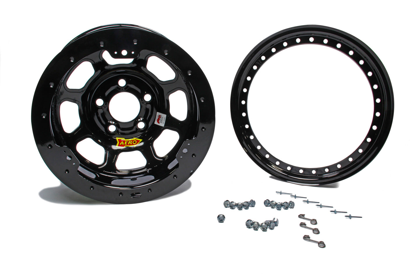 Aero Race Wheels 53-104740B 15x10 4in 4.75 Black Beadlock Aero Race Wheels 53-104740B