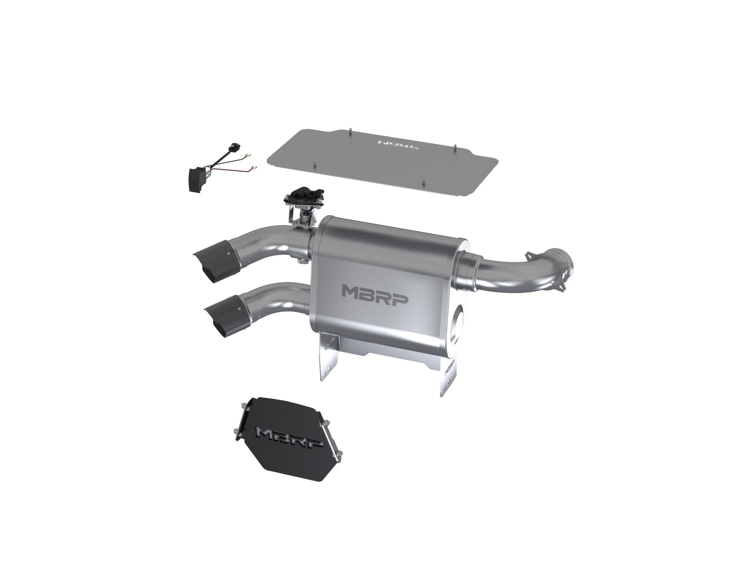 MBRP Exhaust AT-9208AS ATV Exhaust System With Performance Muffler MBRP Exhaust AT-9208AS