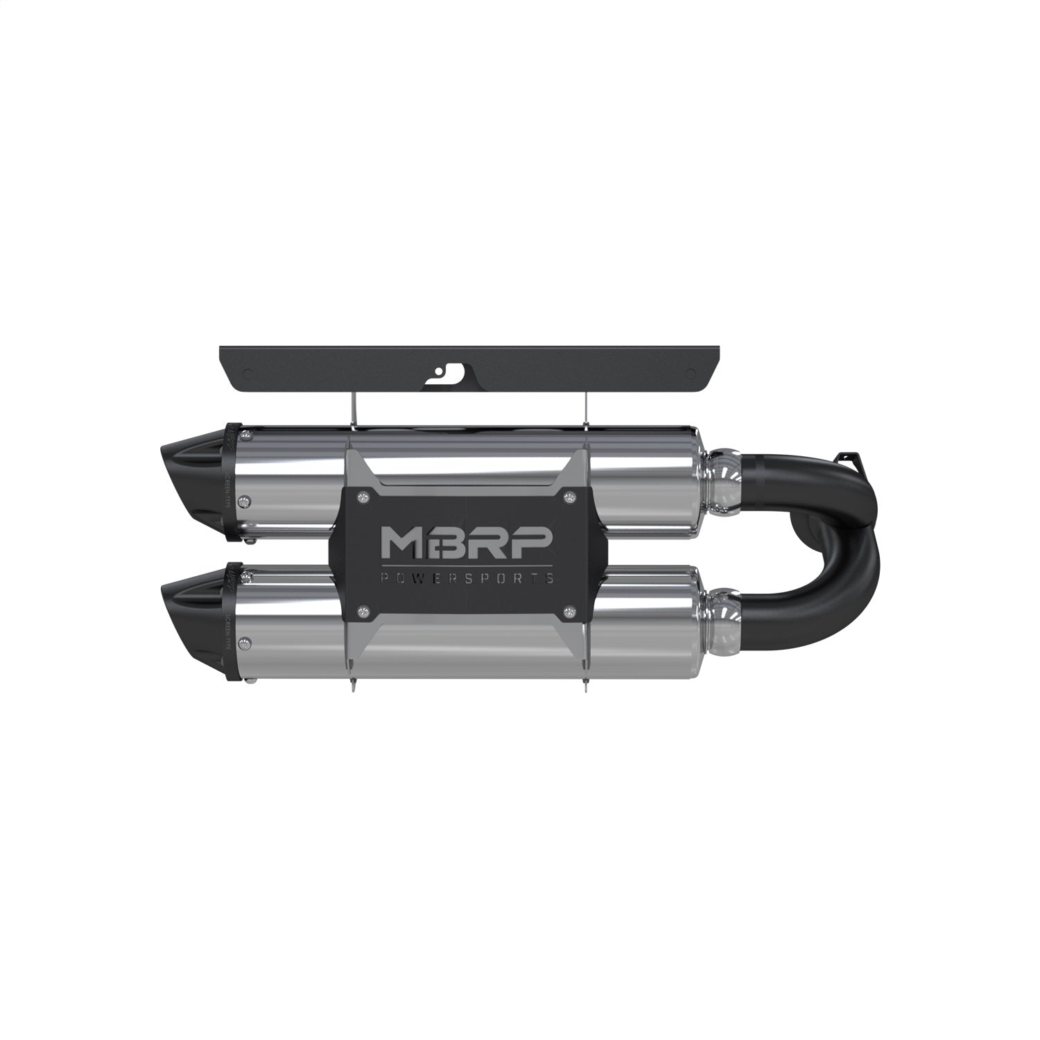 MBRP Exhaust AT-9516PT ATV Exhaust System With Performance Muffler; Slip On; 304 Stainless Steel; MBRP Exhaust AT-9516PT