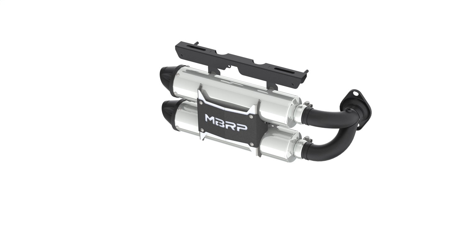 MBRP Exhaust AT-9517PT ATV Exhaust System With Performance Muffler; Slip On; 304 Stainless Steel; MBRP Exhaust AT-9517PT