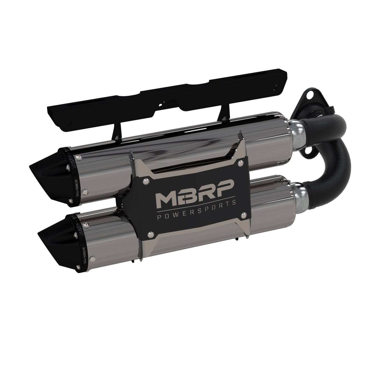 MBRP Exhaust AT-9522PT ATV Exhaust System With Performance Muffler; Slip On; 304 Stainless Steel; MBRP Exhaust AT-9522PT