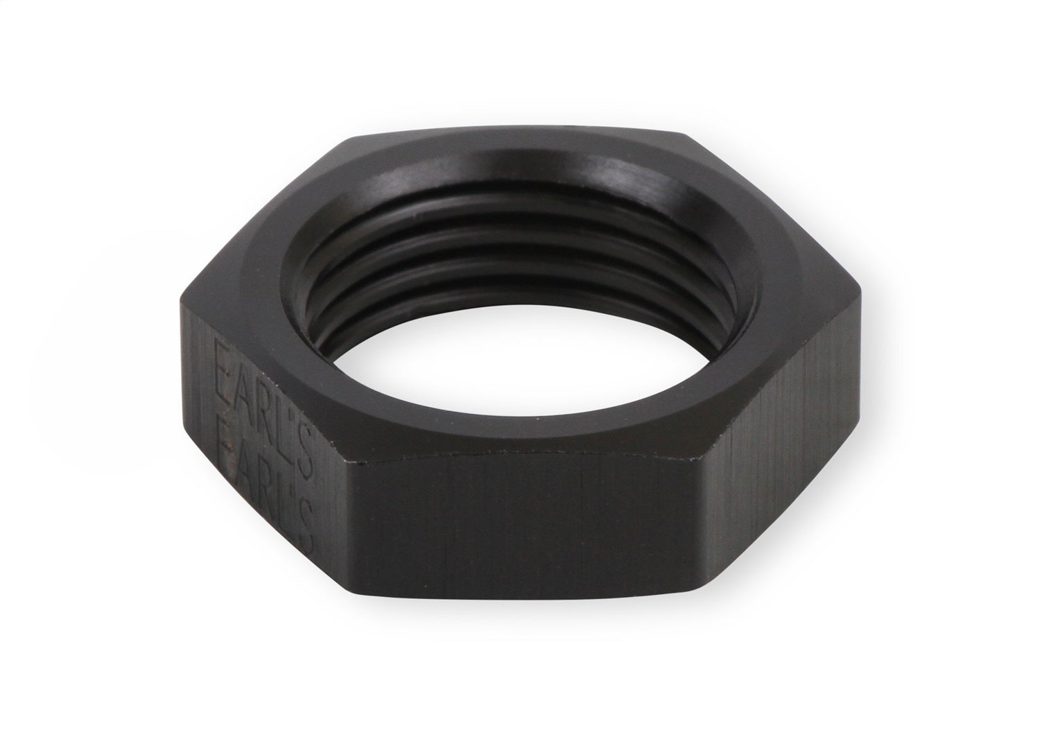 Earl's Performance AT992412ERL Aluminum AN Bulkhead Nut; Size: -12AN; Anodized Black; Earl's Performance AT992412ERL