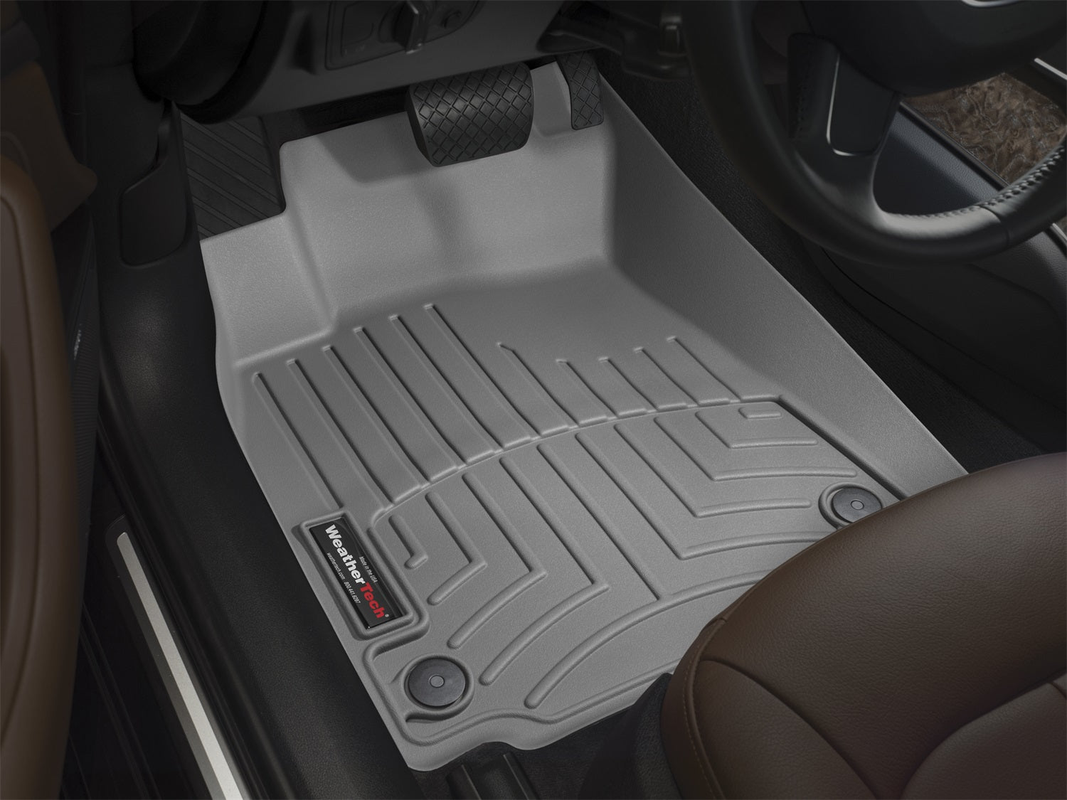Weathertech 463581 FloorLiner™ DigitalFit®; Gray; Front; Weathertech 463581