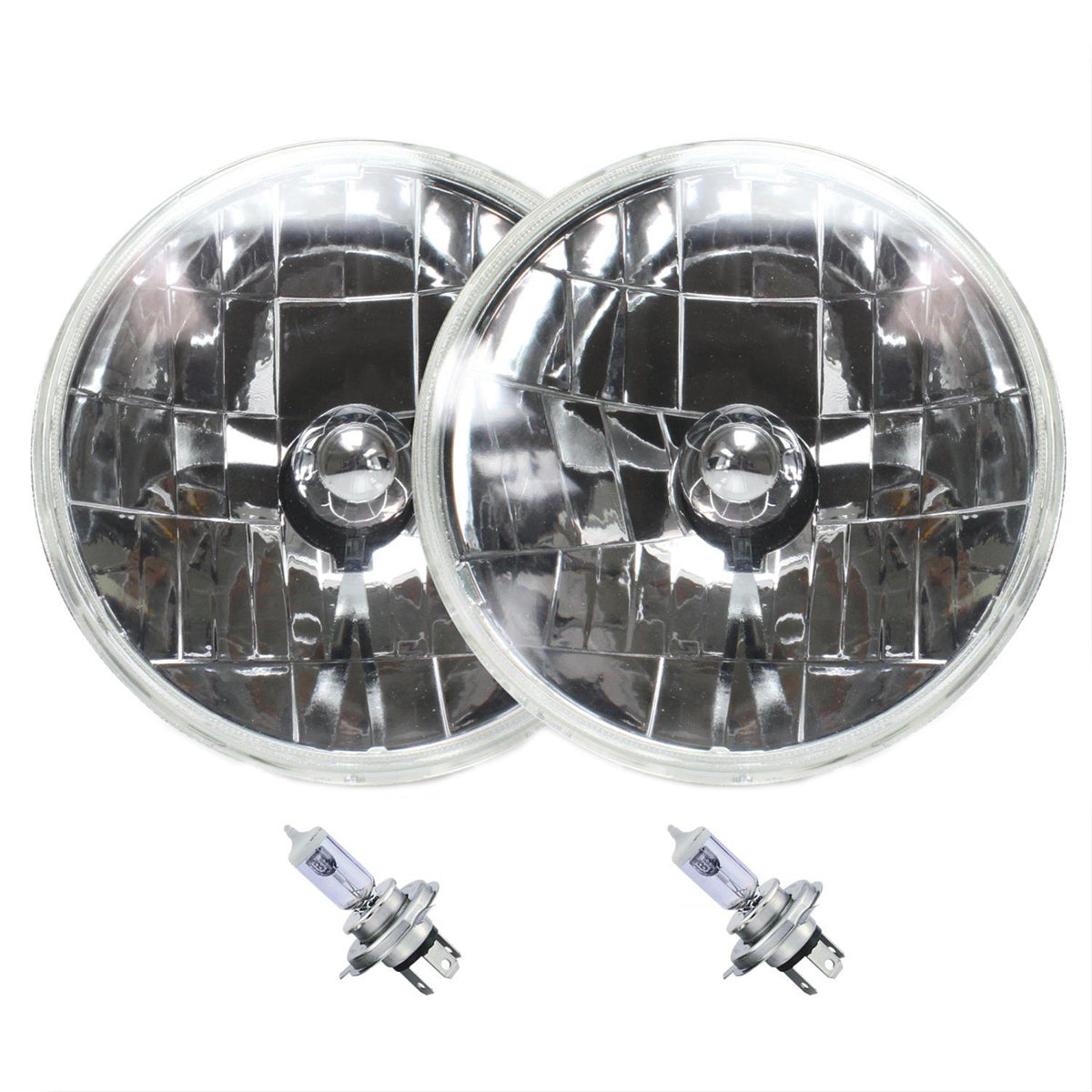 AUTO-LOC AUTLENA1ABS Snake-Eye 7 Inch Halogen Lens Assembly with H4 AUTO-LOC AUTLENA1ABS