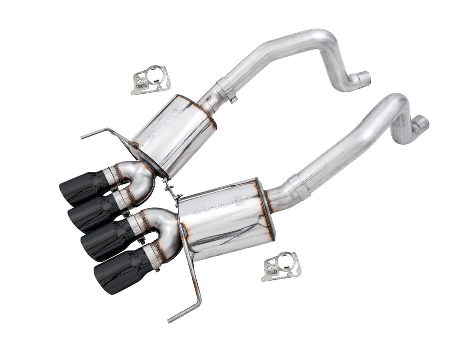 AWE Tuning 3015-43143 C7 Corvette Exhaust Quad Black Tips AWE Tuning 3015-43143