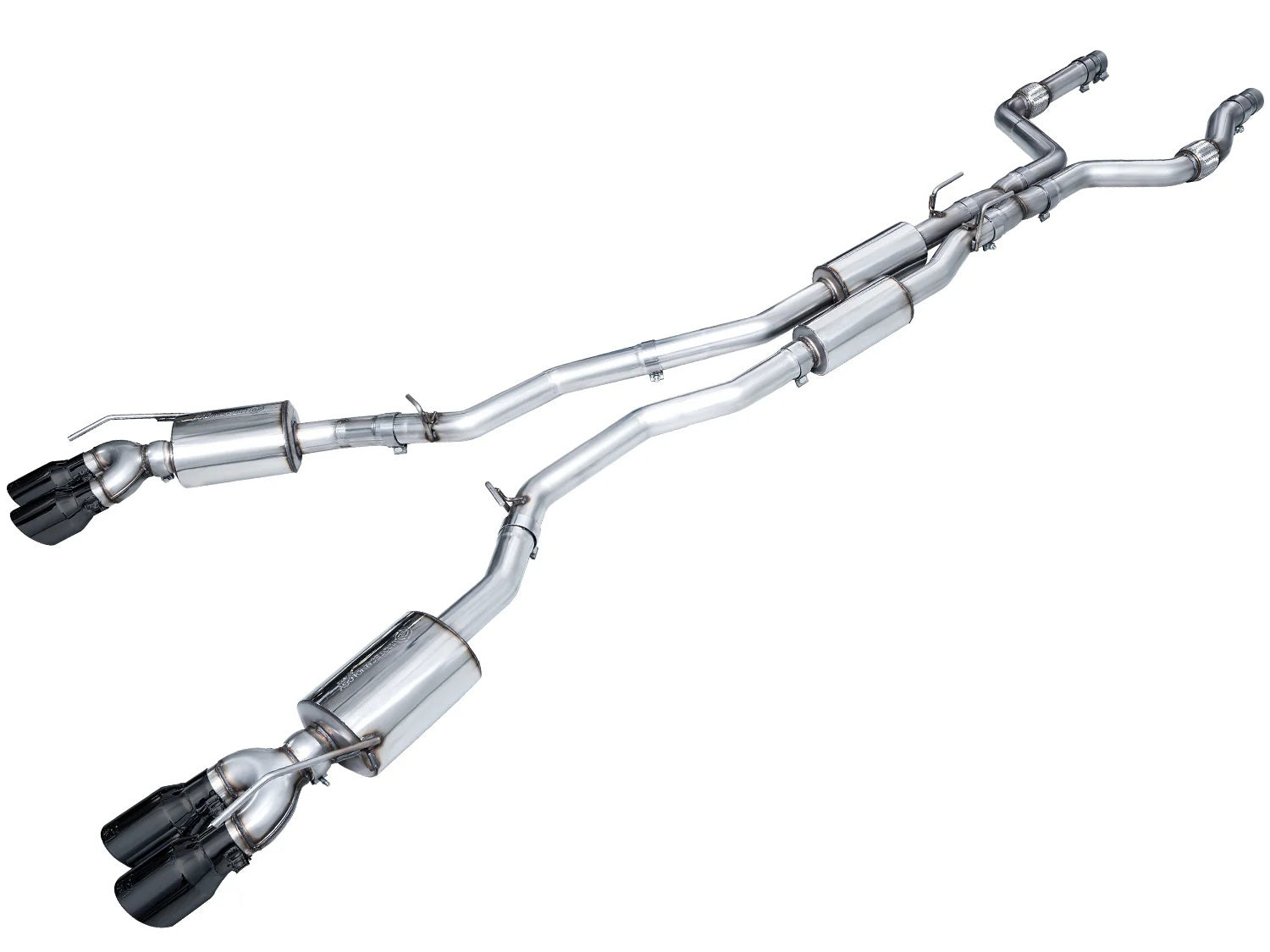 AWE Tuning 3015-43625 Explorer ST Exhaust Dual Exh Quad Black Tips AWE Tuning 3015-43625