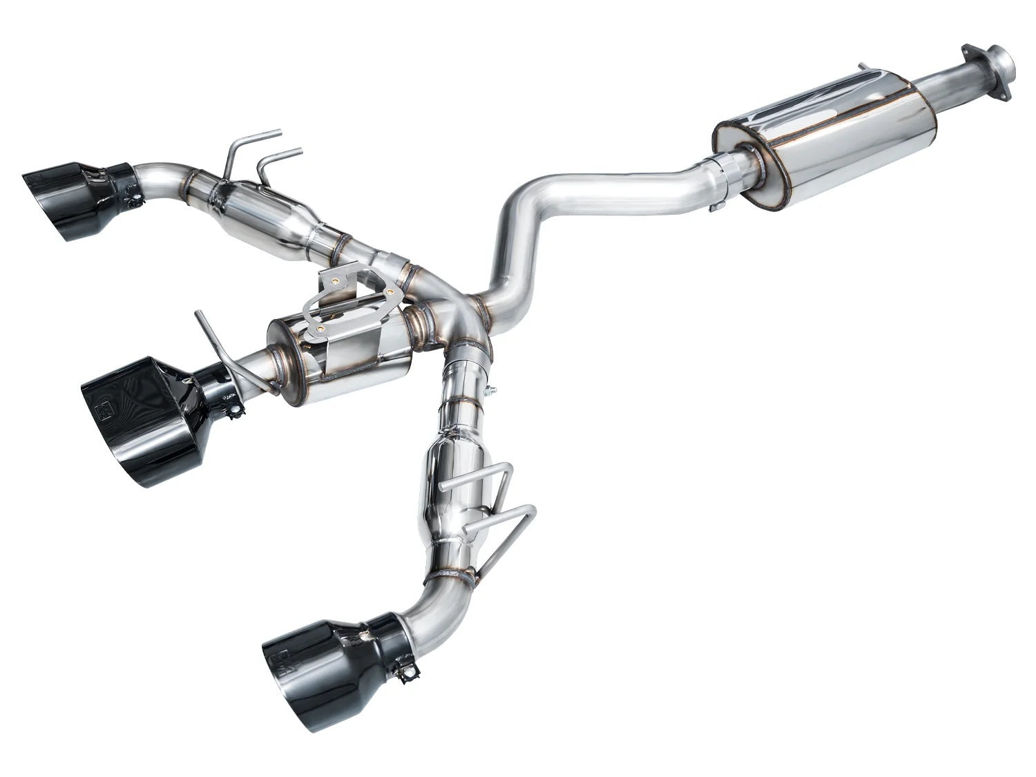 AWE Tuning 3015-53472 23+ Corolla Exhaust Triple Outlet Black Tips AWE Tuning 3015-53472