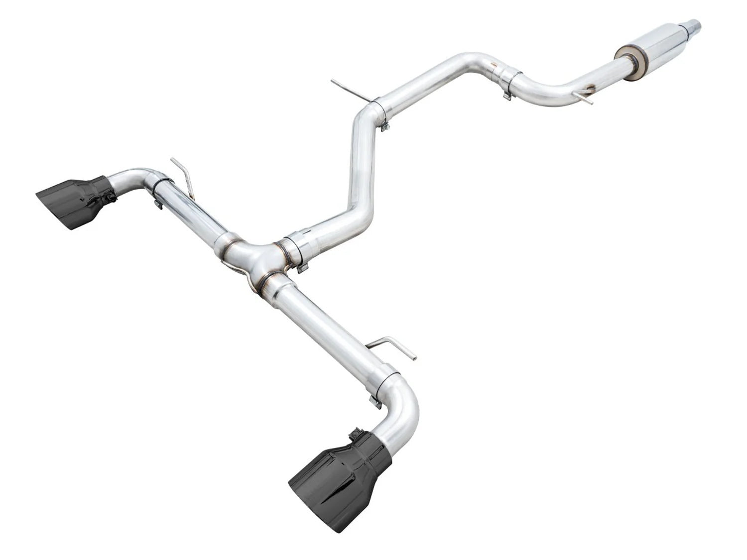 AWE Tuning 3020-33658 VW GTI MK8 Exhaust Dual Outlet Black Tips AWE Tuning 3020-33658