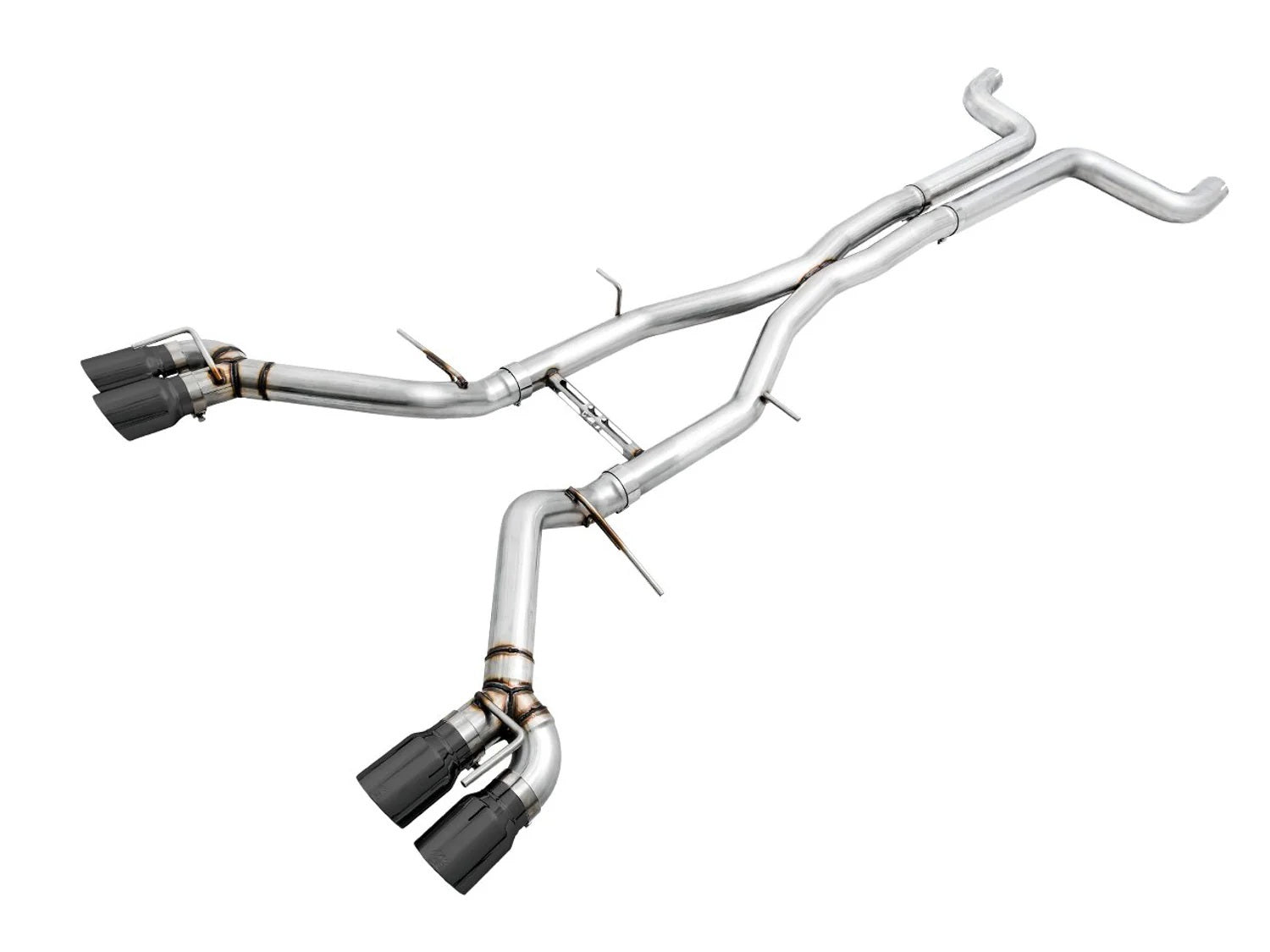 AWE Tuning 3020-43074 16-24 Camaro LT1 SS ZL1 Exhaust Quad Black Tips AWE Tuning 3020-43074