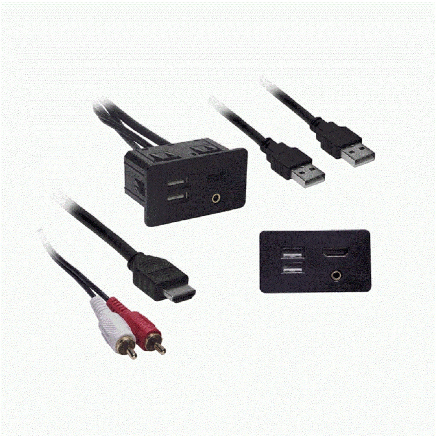 Metra Electronics AXUSB-GM3 USB/AUX/HDMI Knockout Replacement Panel; Metra Electronics AXUSB-GM3