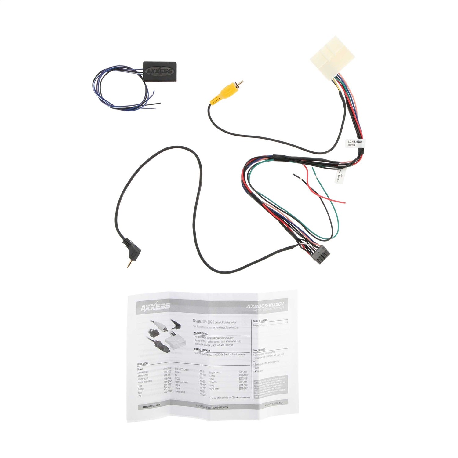 Metra Electronics AXBUCS-NI326V Radio Display Wiring Harness; w/ 4.3 in. Display; Metra Electronics AXBUCS-NI326V