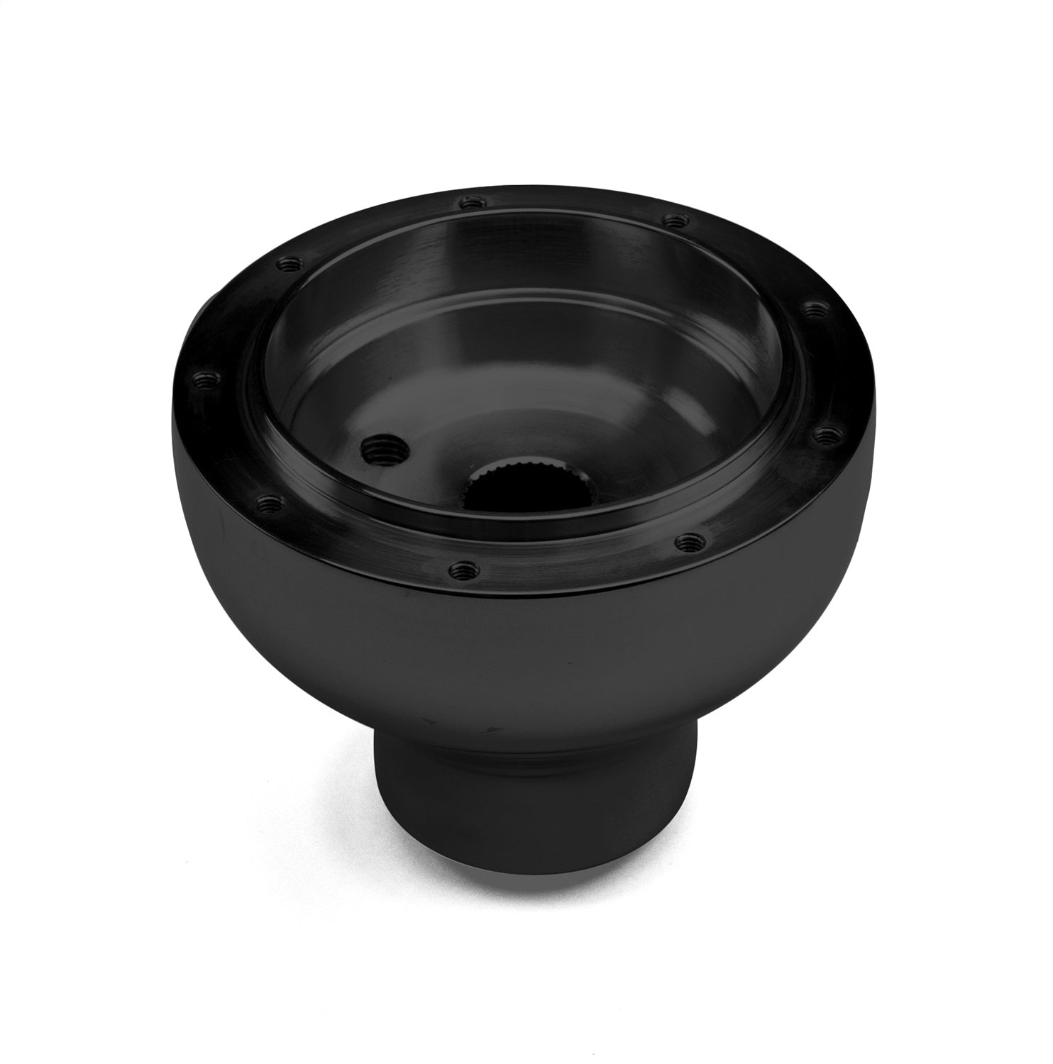 Lokar B-13300 Steering Wheel Hub Adapter; Fits w/41-75 Jeep; 9 Bolt; Black Billet Aluminum; Lokar B-13300