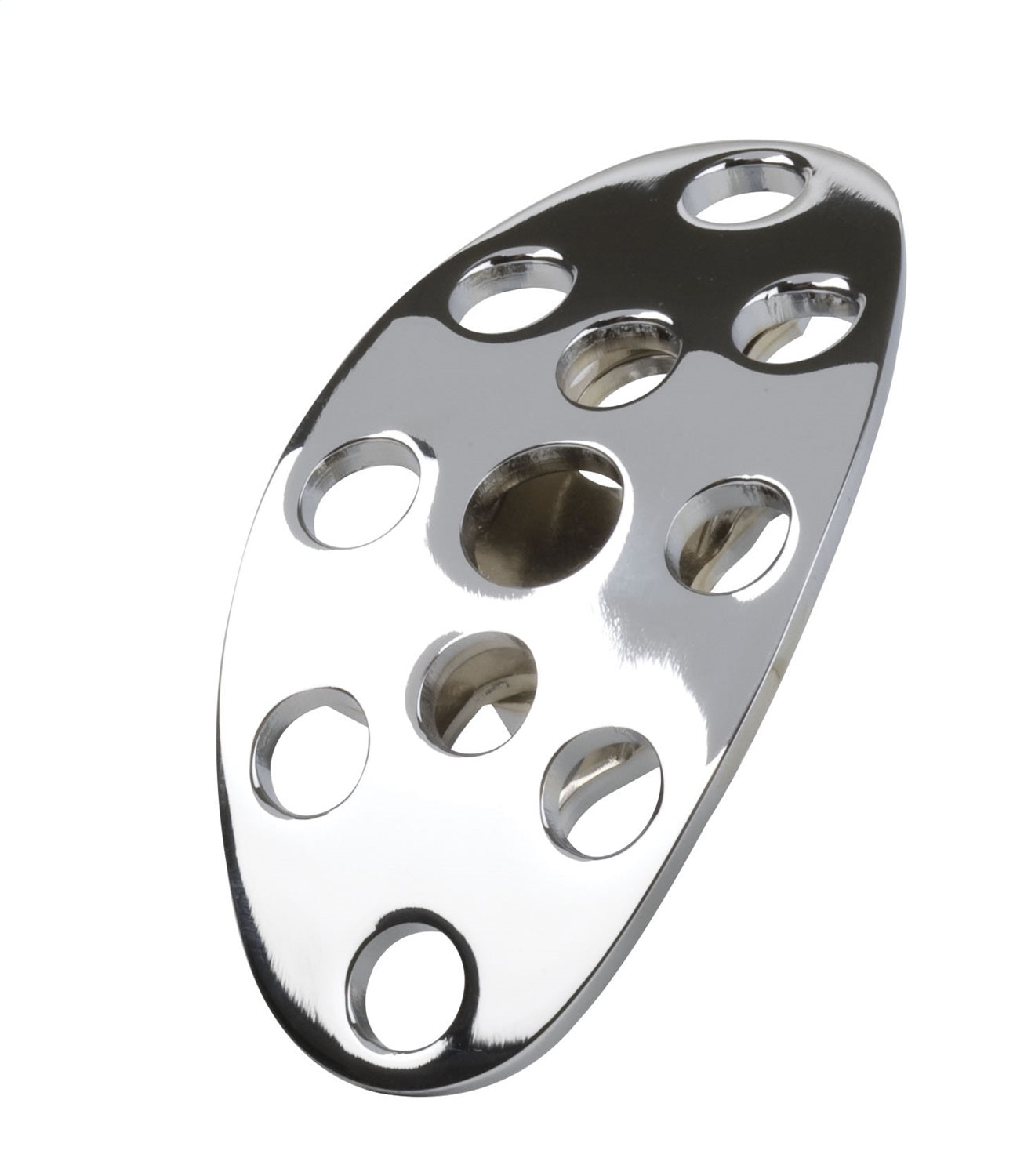 Lokar BAG-6152 Brake Pedal Pad; Chrome Plated Steel; Lakester; Curved; Each; Lokar BAG-6152