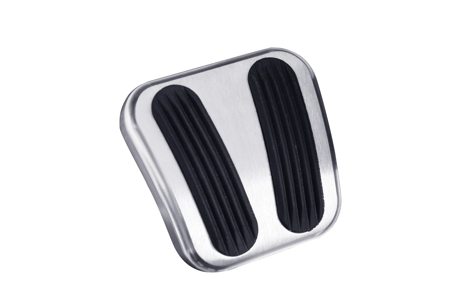 Lokar BAG-6163 Emergency Brake Pedal Pad; Brushed; w/Rubber Insert; Billet Aluminum; Lokar BAG-6163
