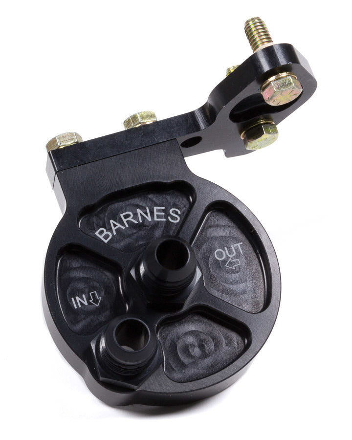 Barnes Systems 8930-10 Billet Oil Filter Mount Front Mount -10 Fittings Barnes Systems 8930-10