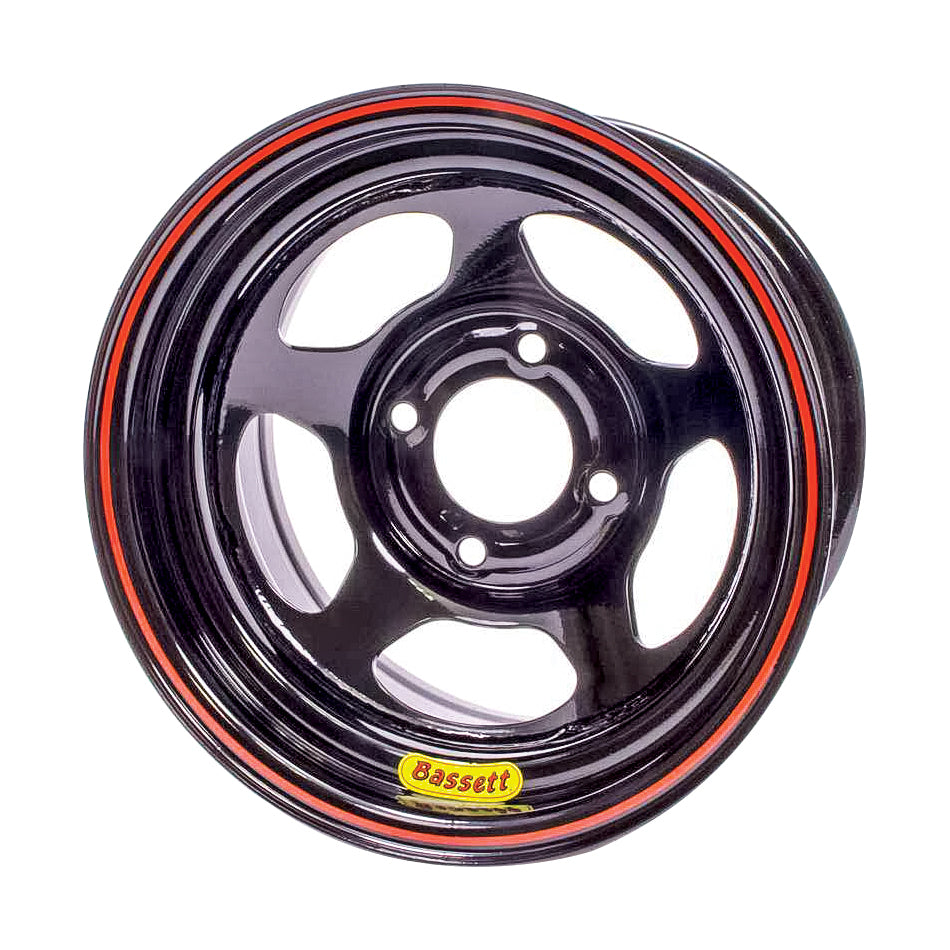 Bassett 37SN3 13x7 5x100mm 3in BS Inertia D-Hole Black Bassett 37SN3