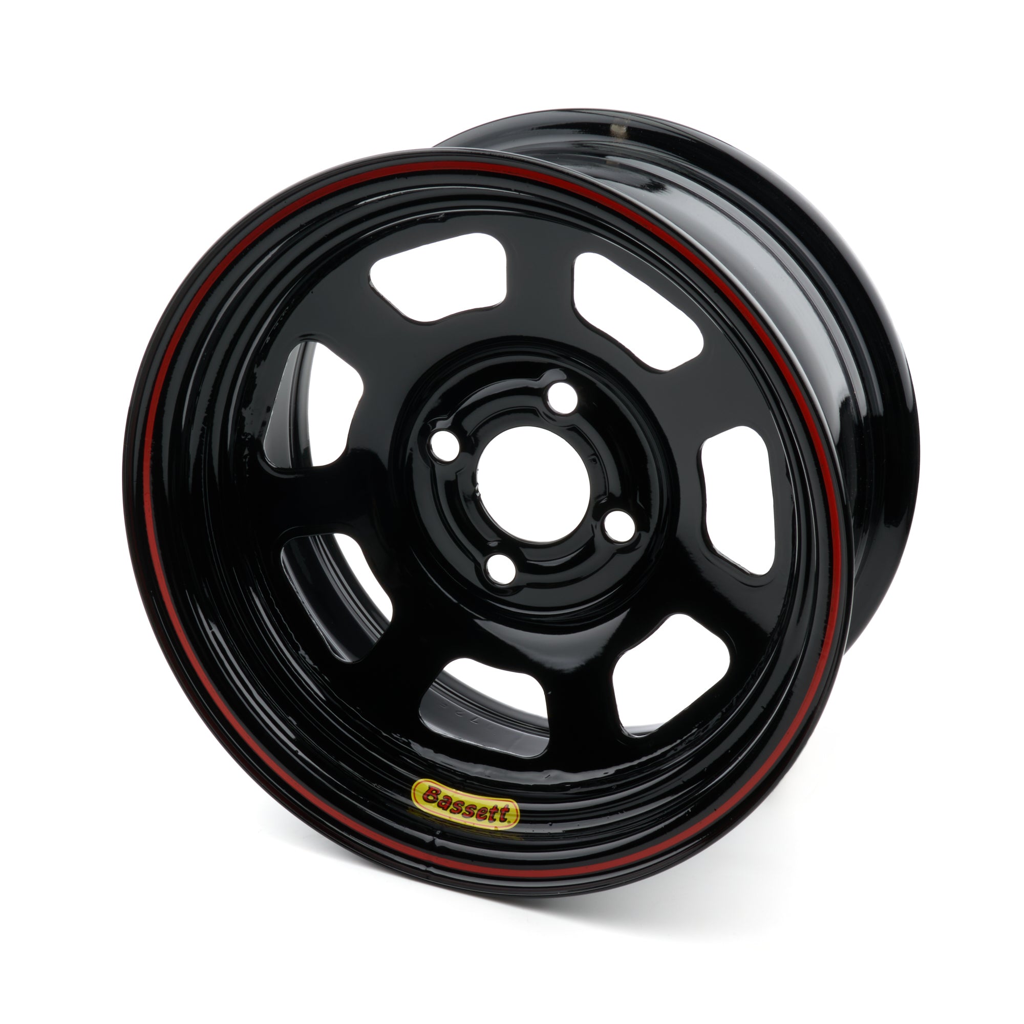 Bassett 47SP35 Wheel 14x7 D-Hole 4x4.25in 3.5in BS Black Bassett 47SP35