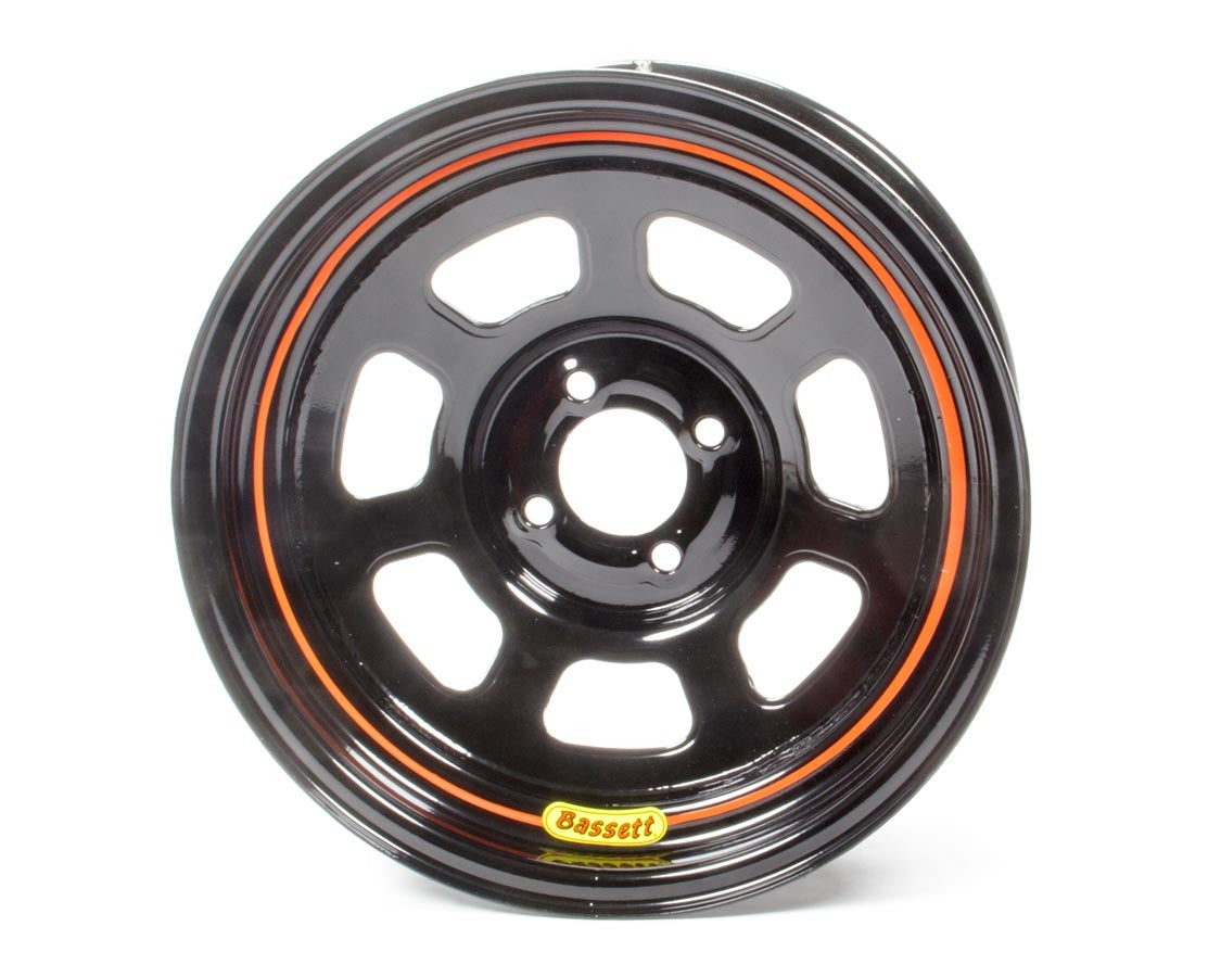 Bassett 57SH4 Wheel 15x7 4x100mm D- Hole 4in BS Black Bassett 57SH4