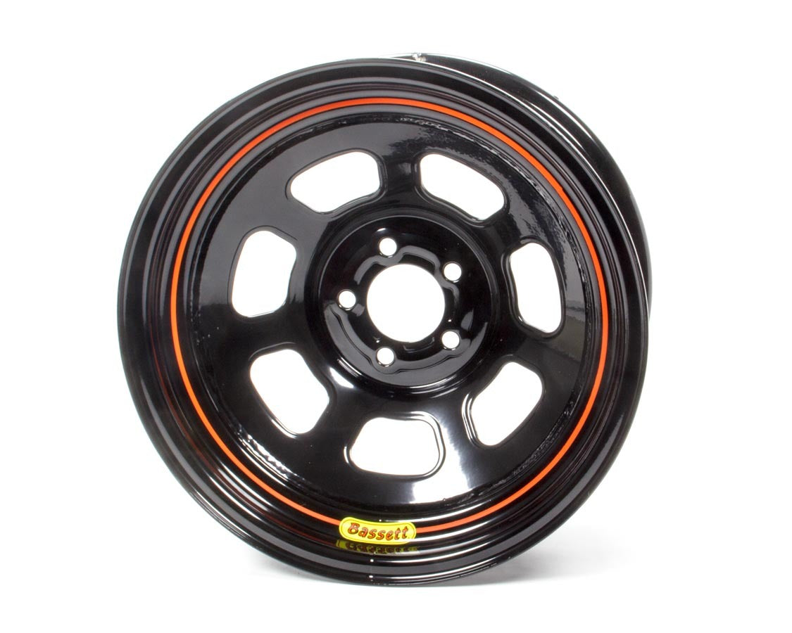 Bassett 57SN3 Wheel 15x7 5x100mm D- Hole 3in BS Black Bassett 57SN3