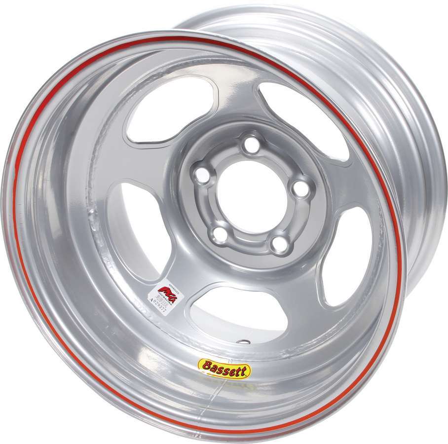 Bassett 58AC3IS 15x8 IMCA Silver Inertia  5x4.75 Bassett 58AC3IS