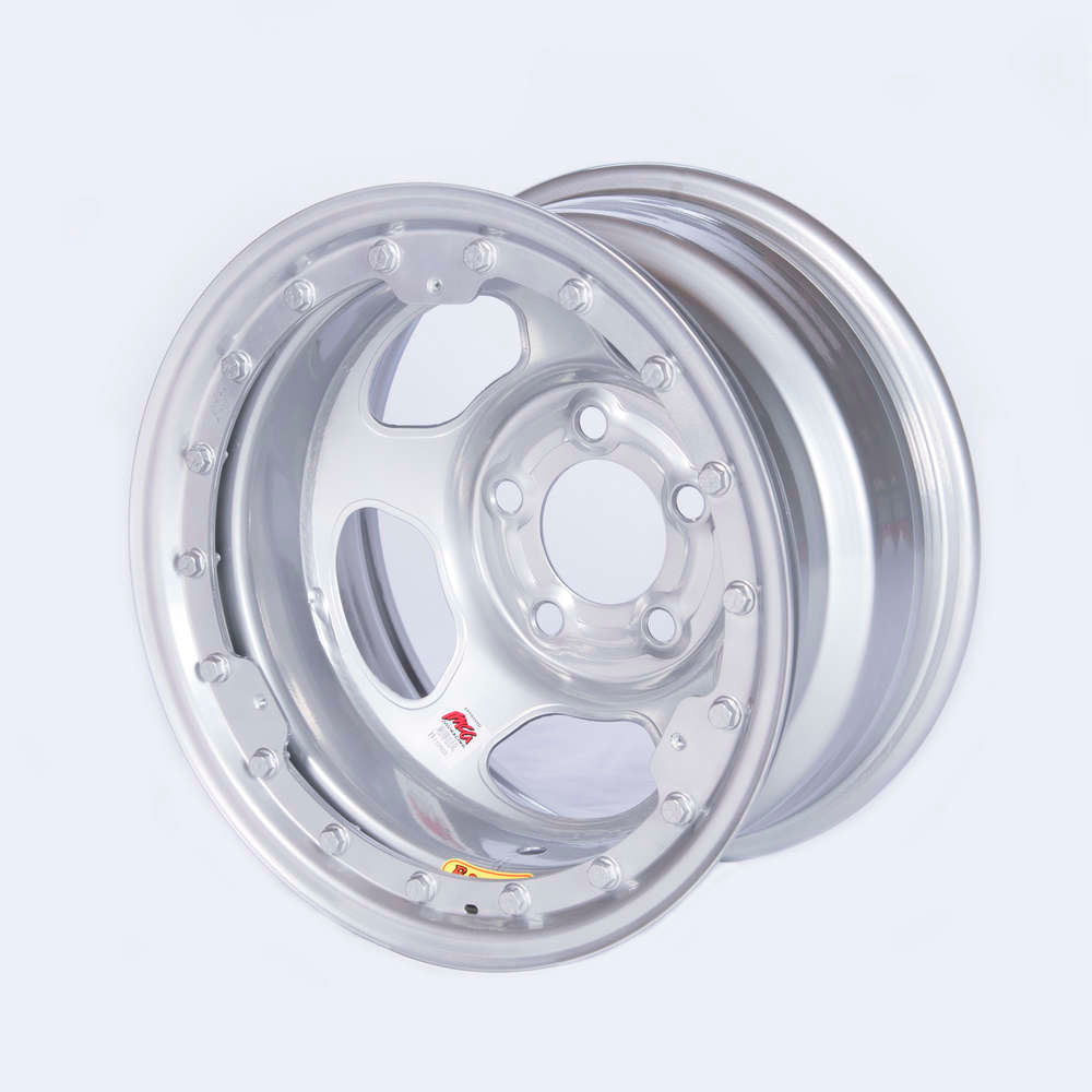 Bassett 58AC3ISLK 15x8 IMCA Silver Beadlock Inertia 5x4.75 Bassett 58AC3ISLK